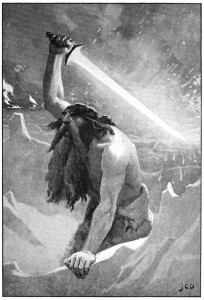 "The Giant With the Flaming Sword" by JC Dollman